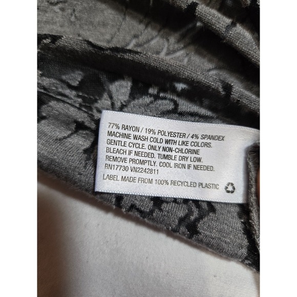 Womens Gray Sheer Floral Soft Grunge Top Romantic Moody Dark Academia Size 2x - Picture 9 of 9